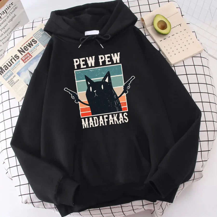 Pew pew madafaks hoodie - Black / S