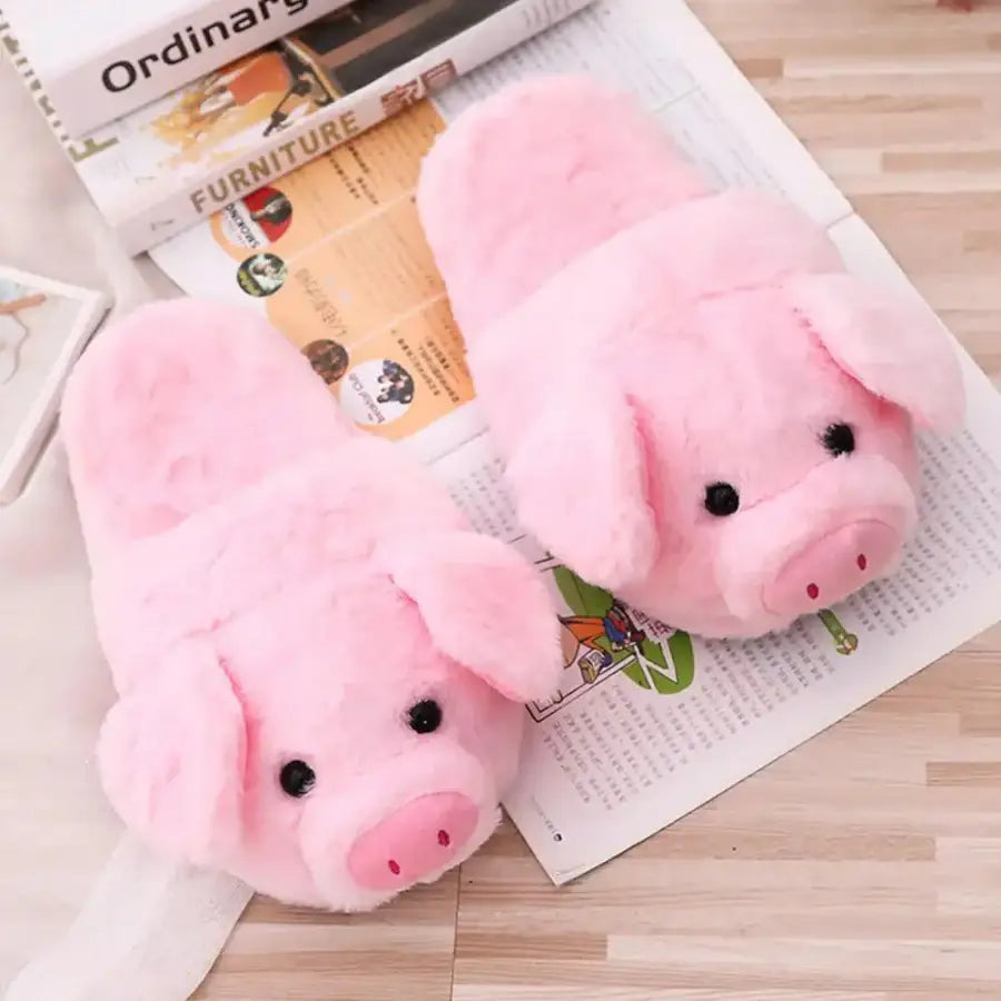 Pig Slippers - Pink / 6