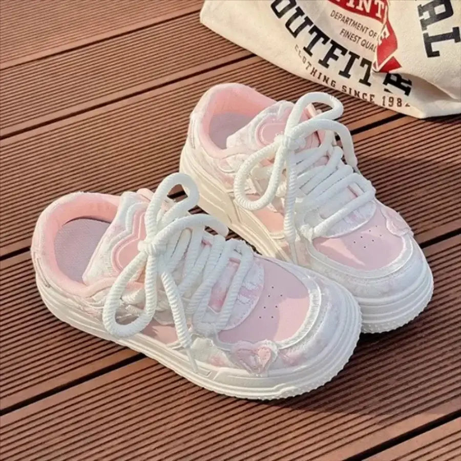 Pink Heart Sneakers