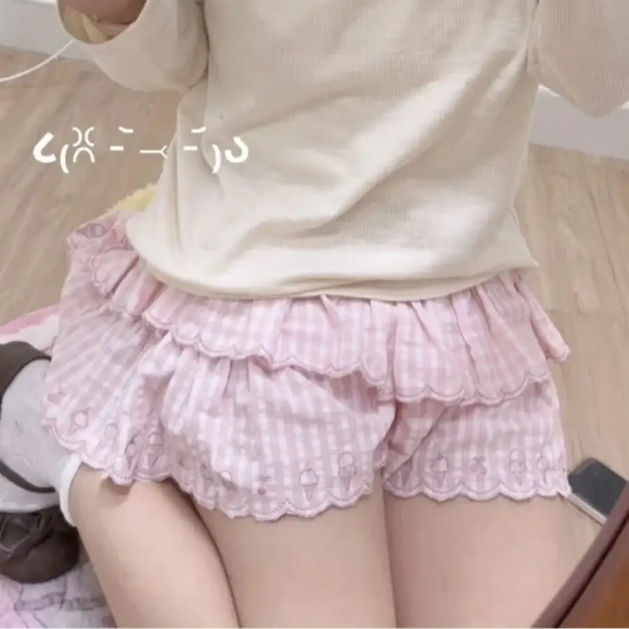 Pink Plaid Skirt