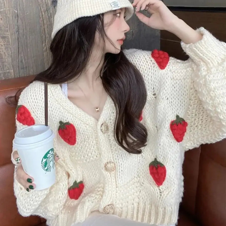 Pink Strawberry Sweater