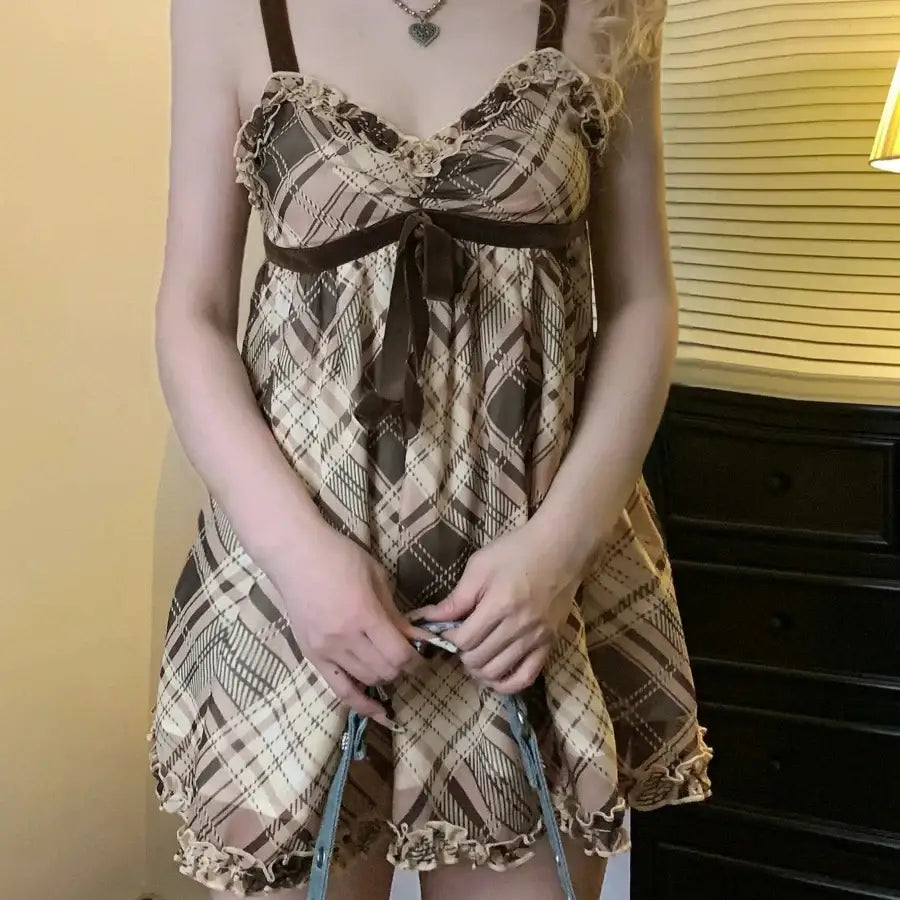 Plaid Mini Dress