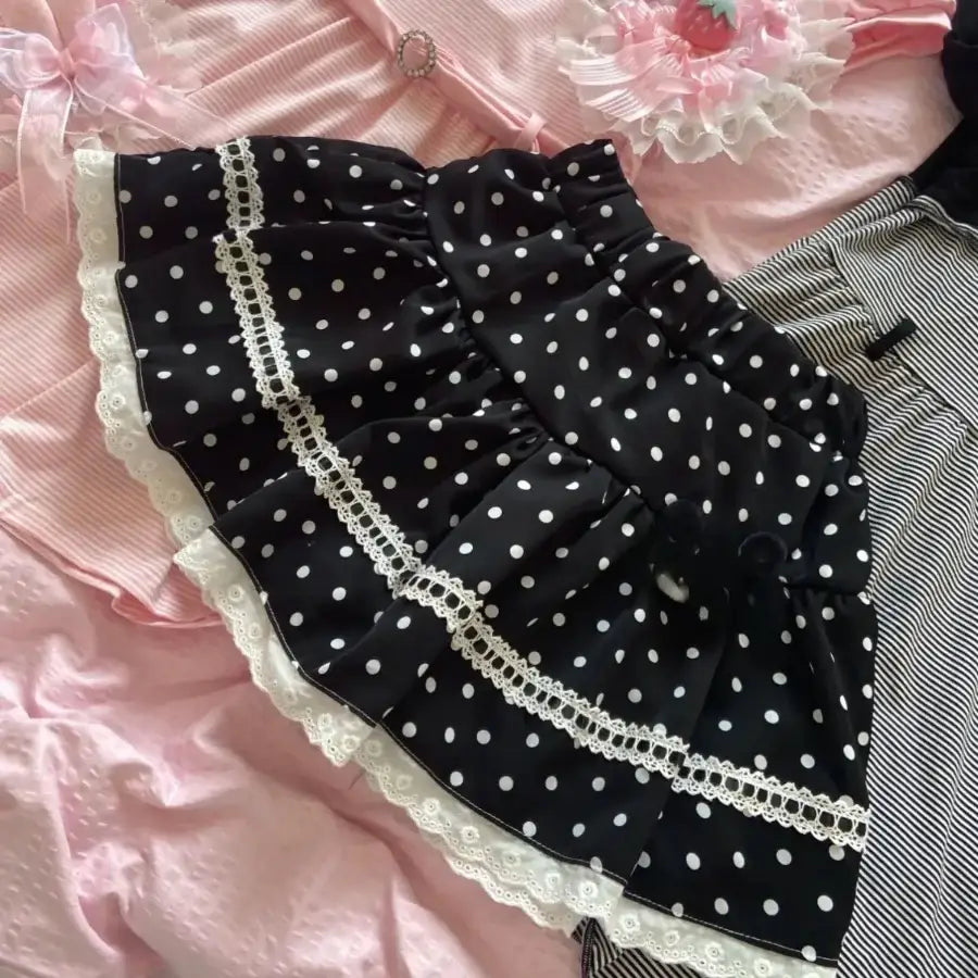 Polka Dot Ruffle Skirt