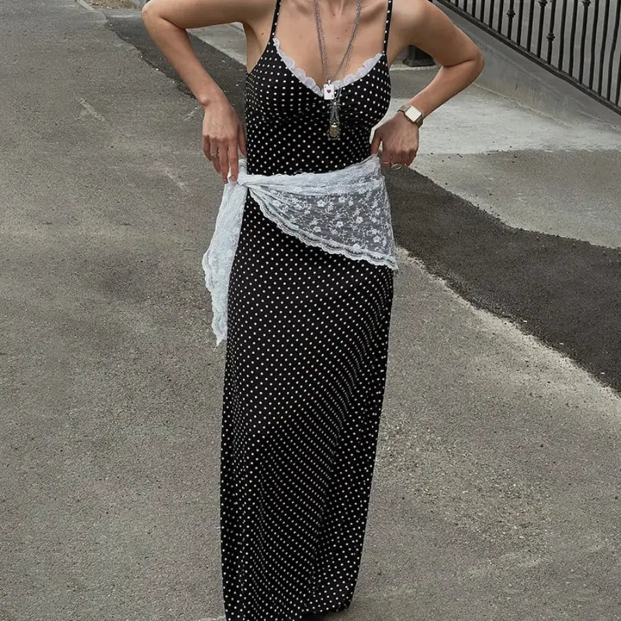 Polka Dot Suspender Dress