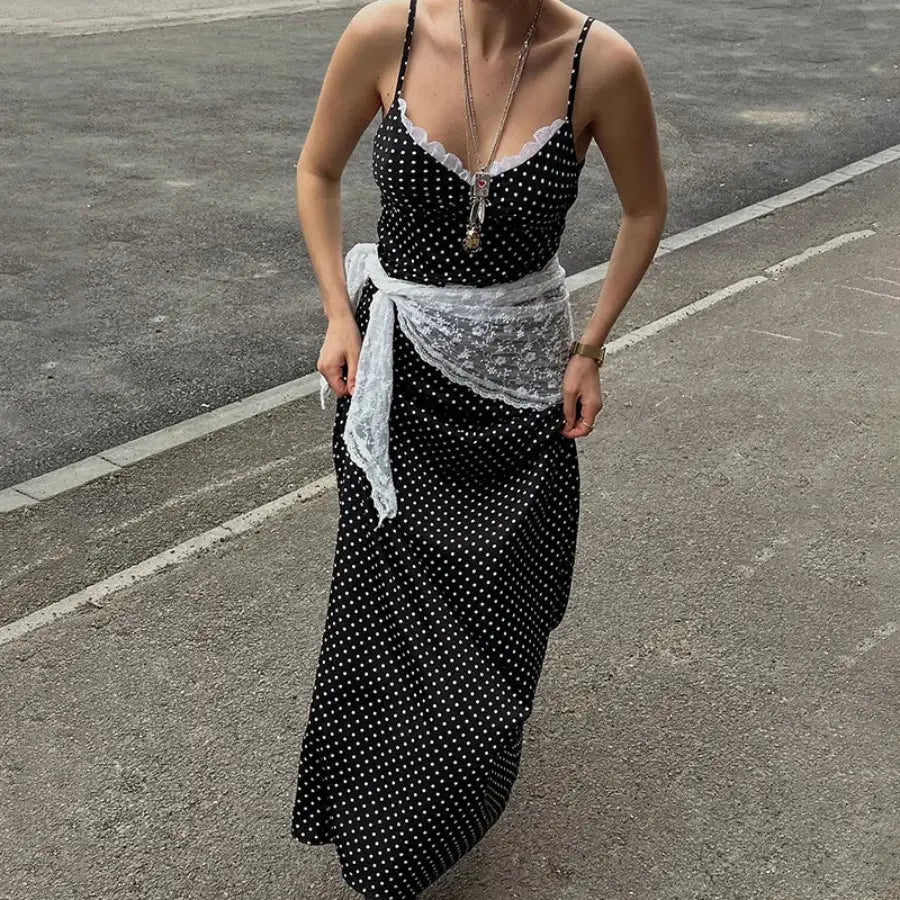 Polka Dot Suspender Dress