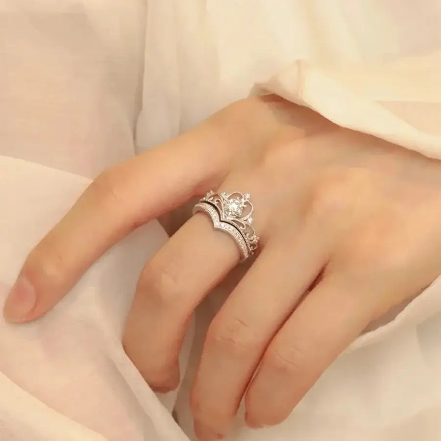 Princess Crown Ring - Silver