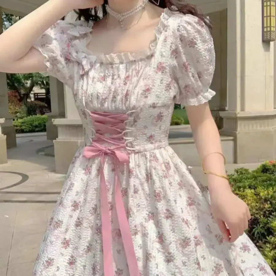 Puff Sleeve Corset Dress