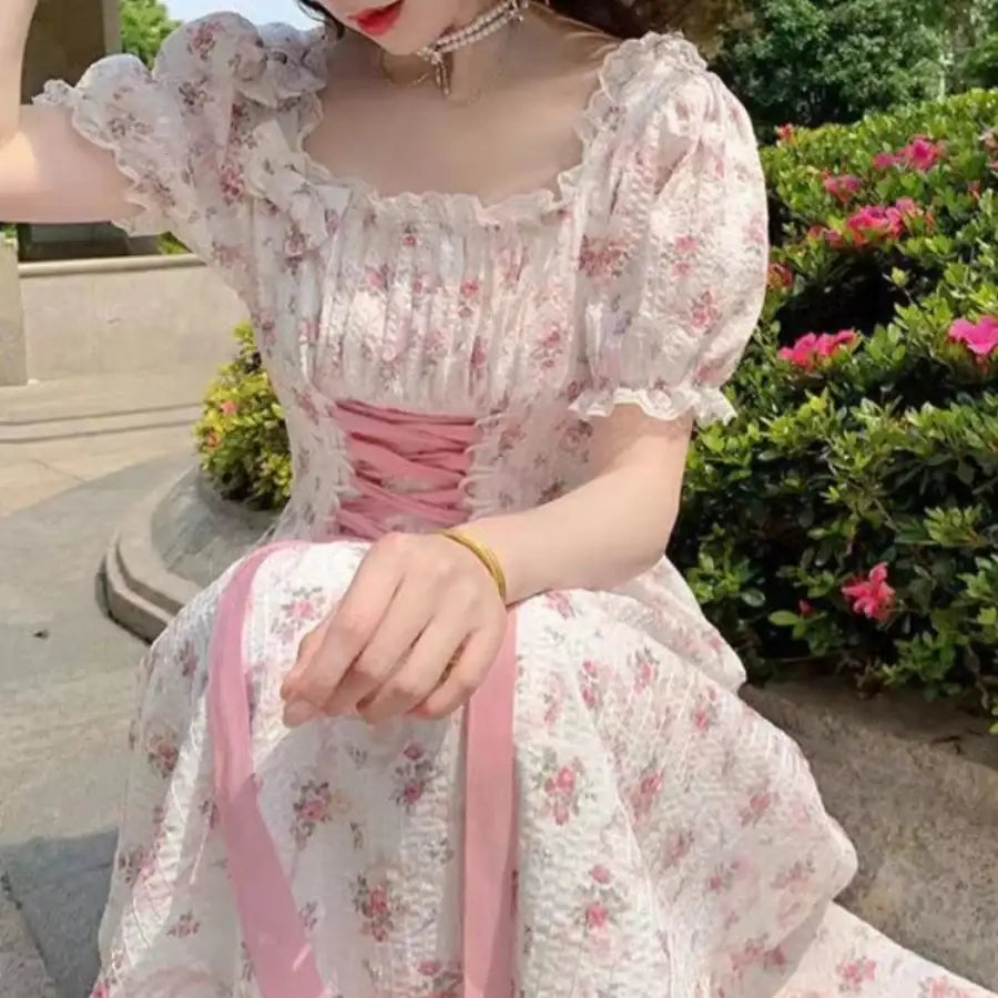 Puff Sleeve Corset Dress