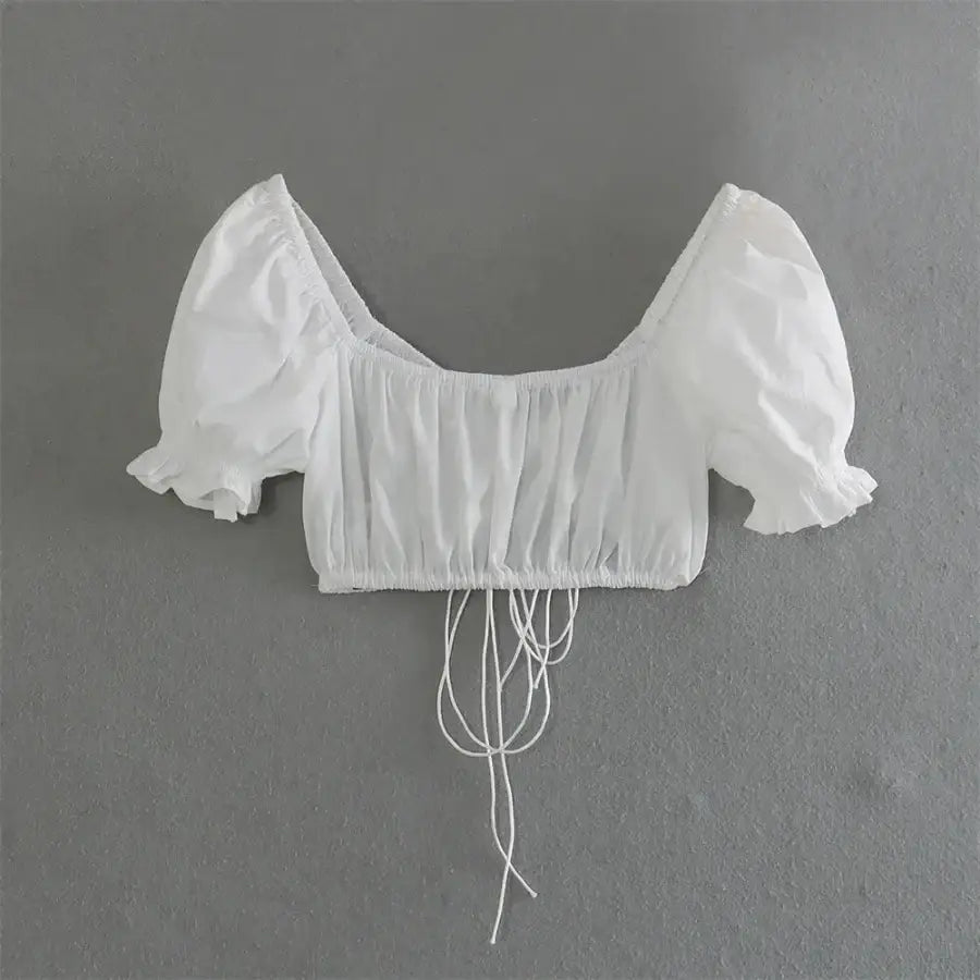 Puff Sleeve Crop Top