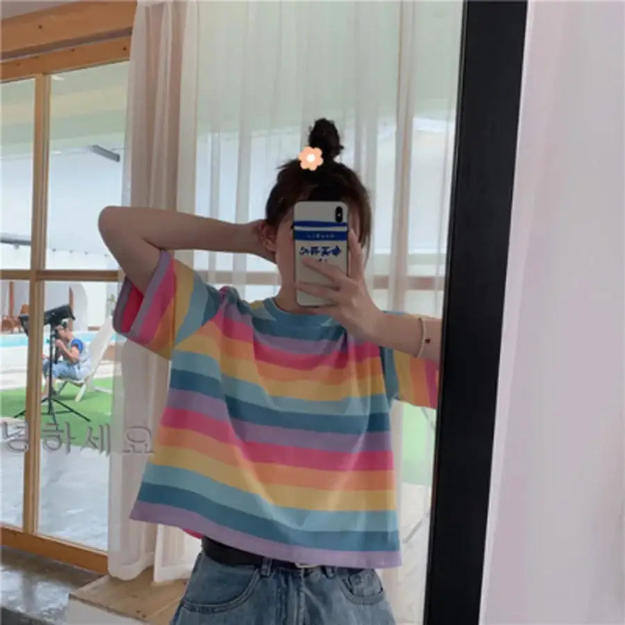 Rainbow Striped Shirt