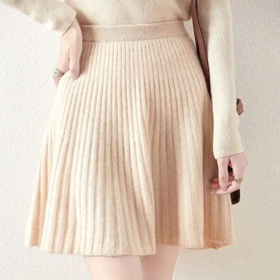 Rib Knit Mini Skirt