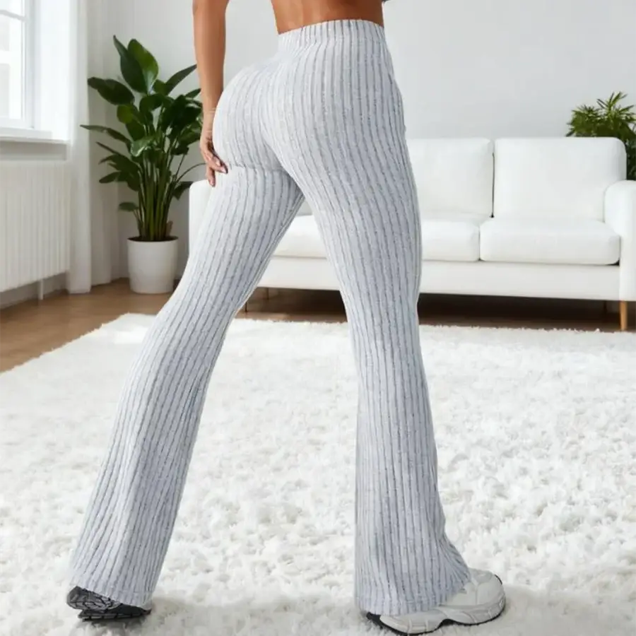 Ribbed Flare Pants