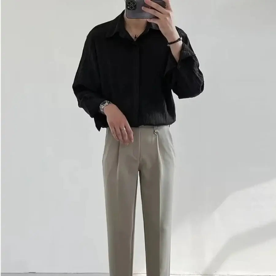 Ribbed Polo Shirt