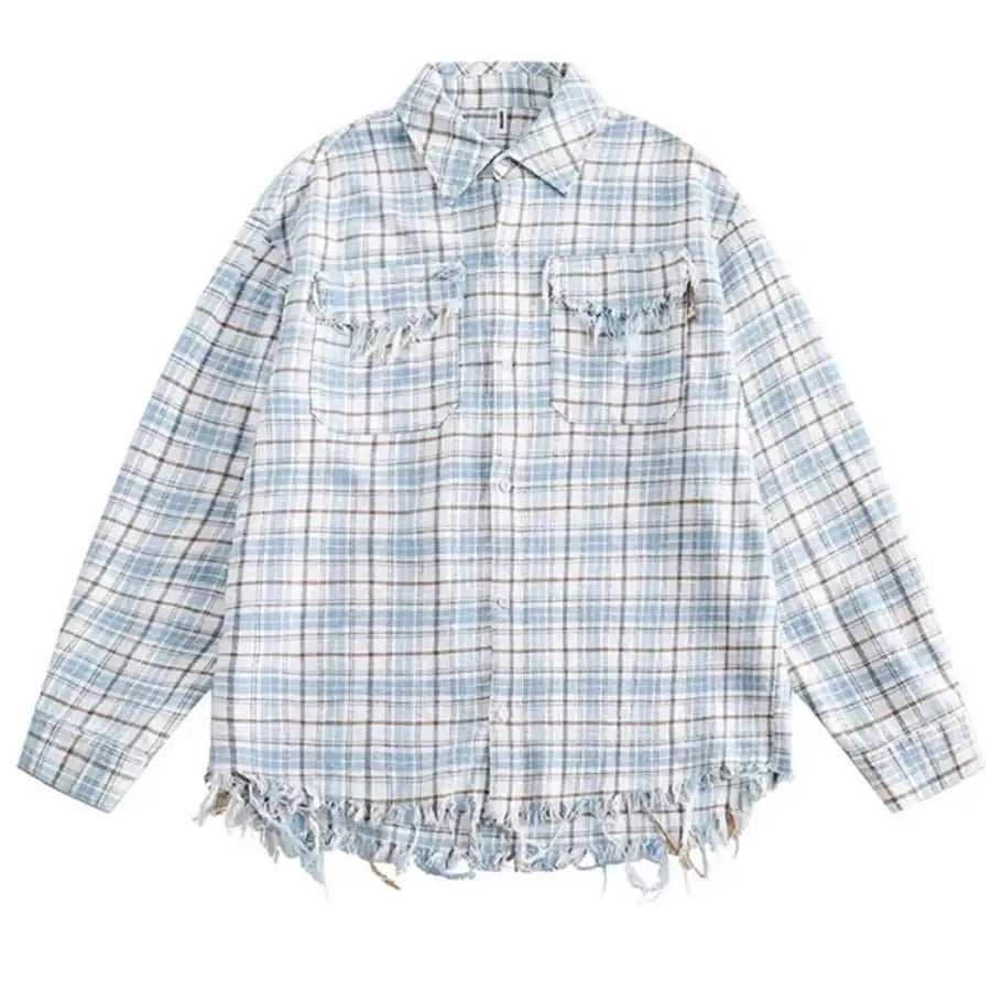 Ripped Style Checkered Shirt