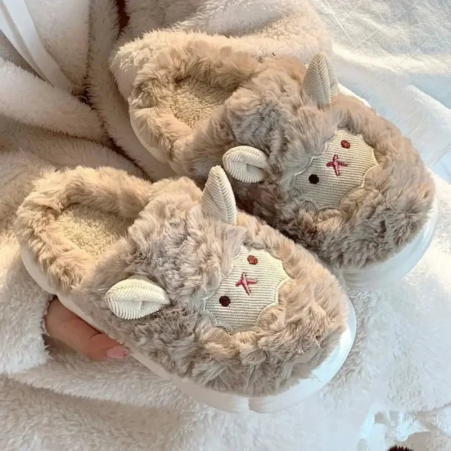 Sheep Slippers - Brown / 3.5-4