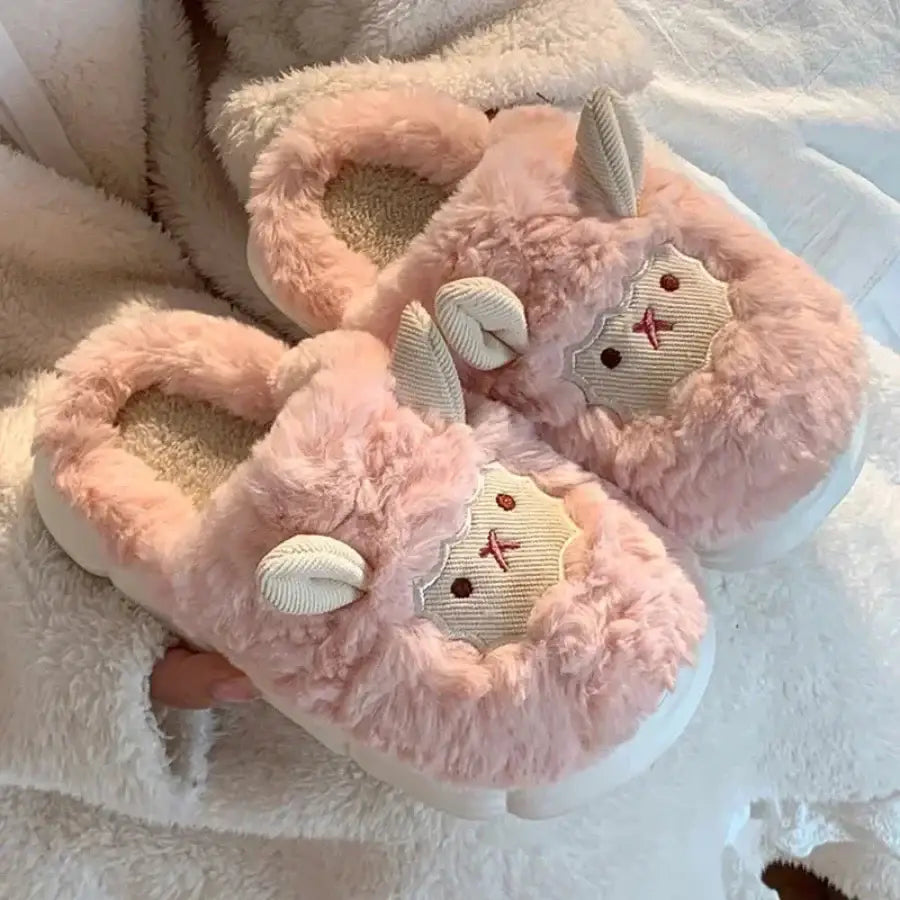 Sheep Slippers - Pink / 3.5-4