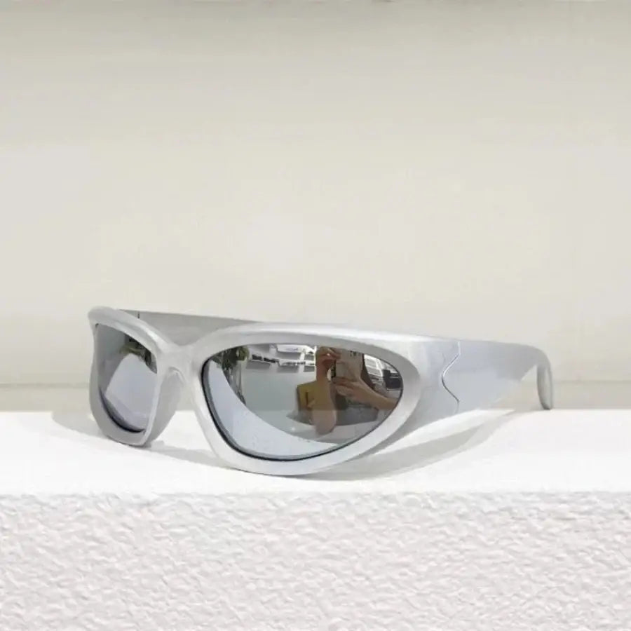 Silver Glasses Y2k - Grey