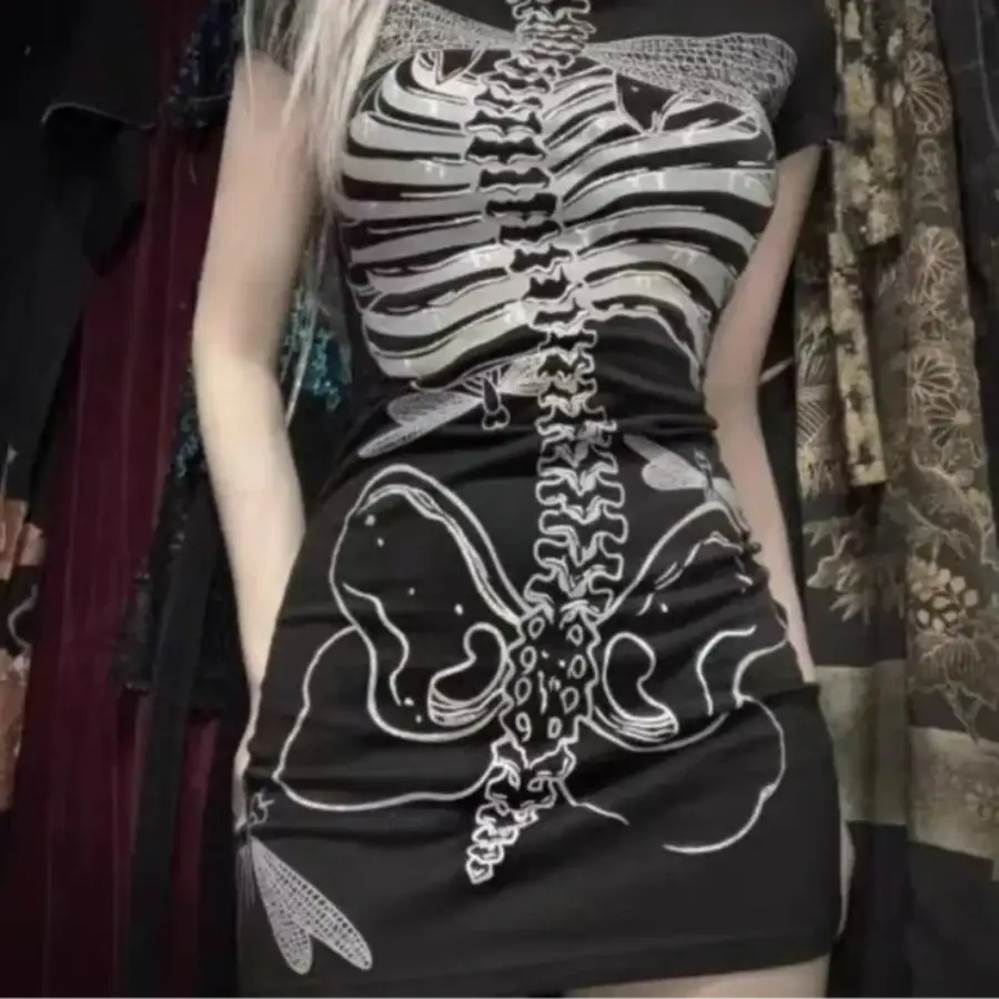 Skeleton Bodycon Dress