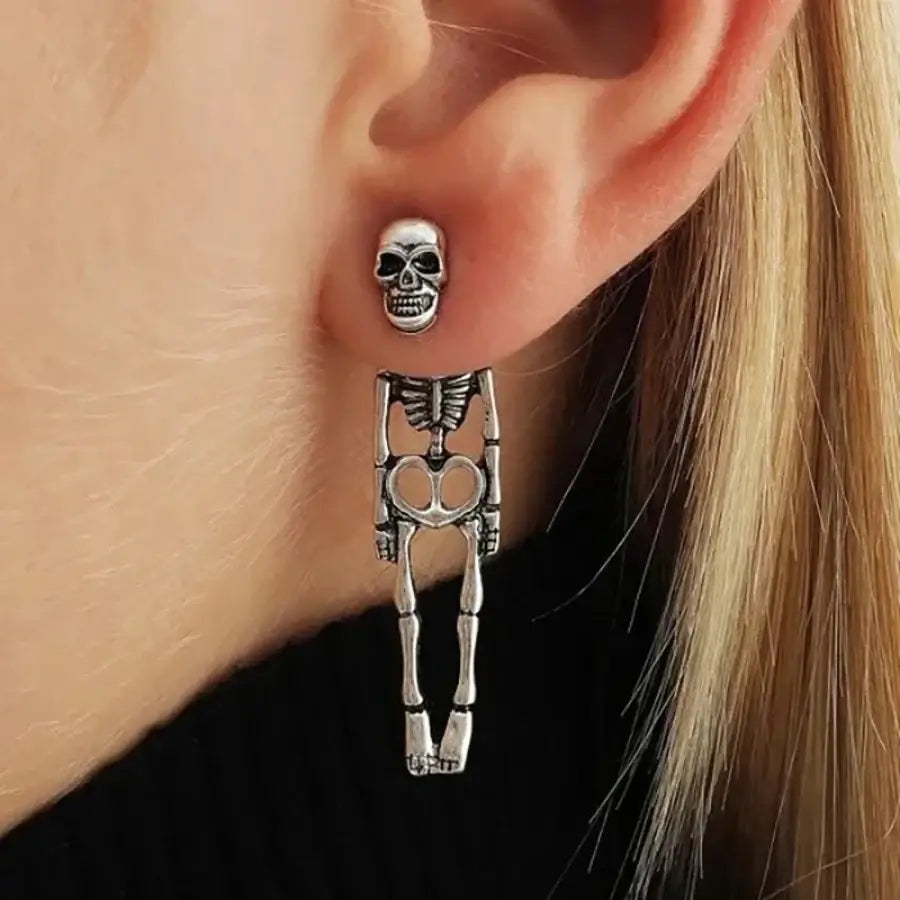 Skeleton Earrings - Silver