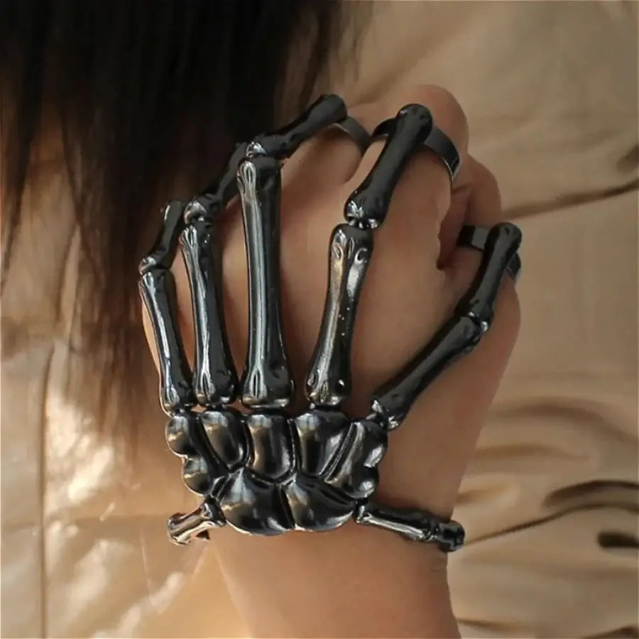 Skeleton Hand Bracelet Black