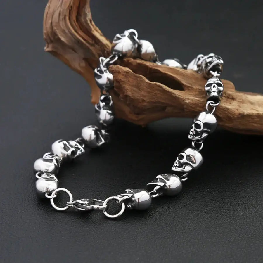 Skull Bracelet - Silver / 18cm