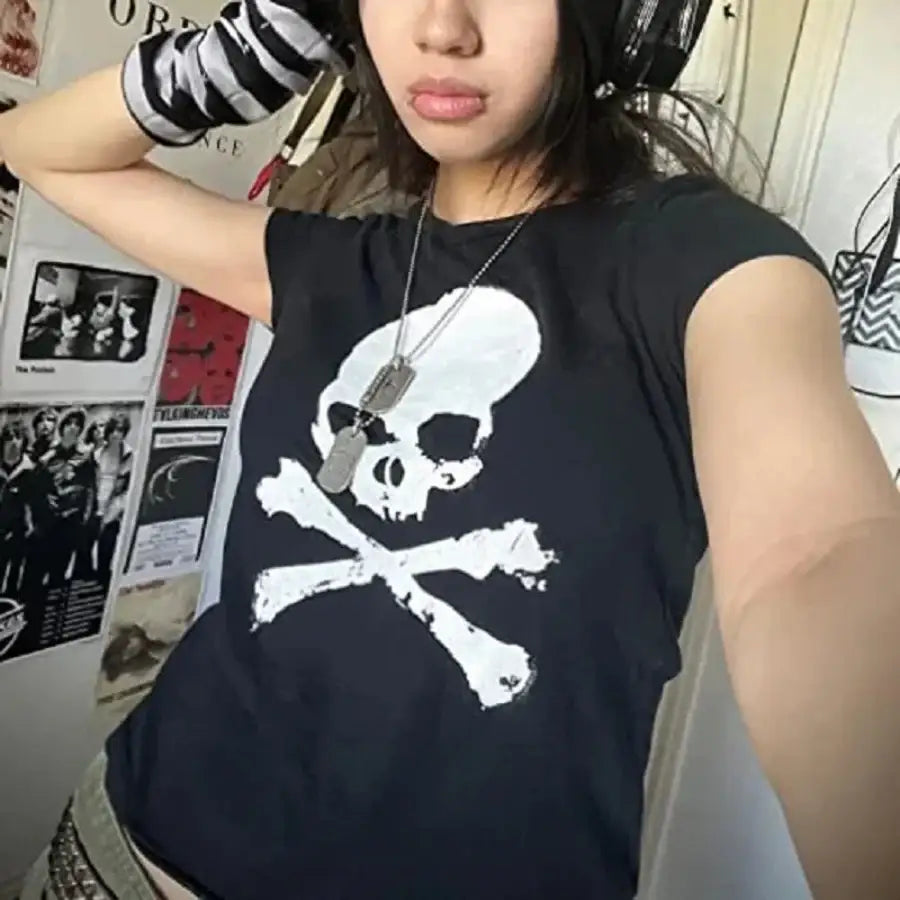 Skull Print Top