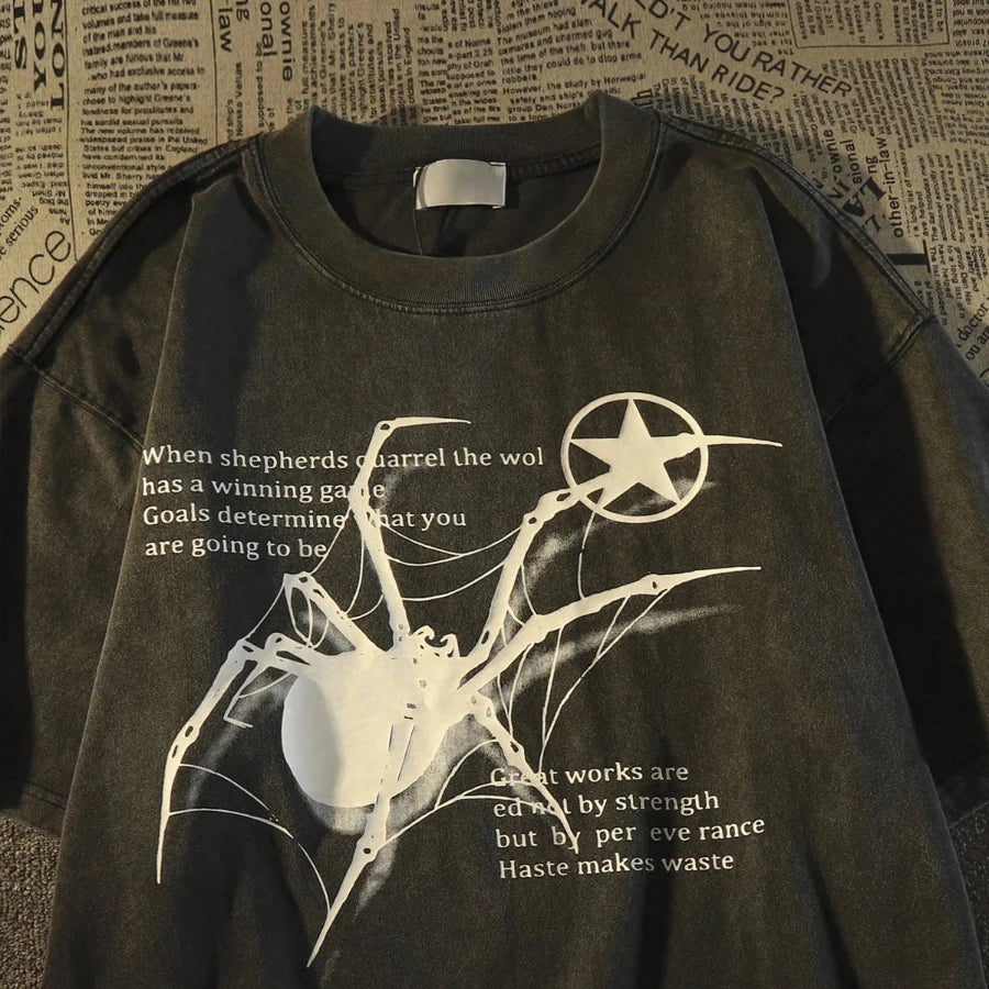 Spider graphic shirt - Black / S