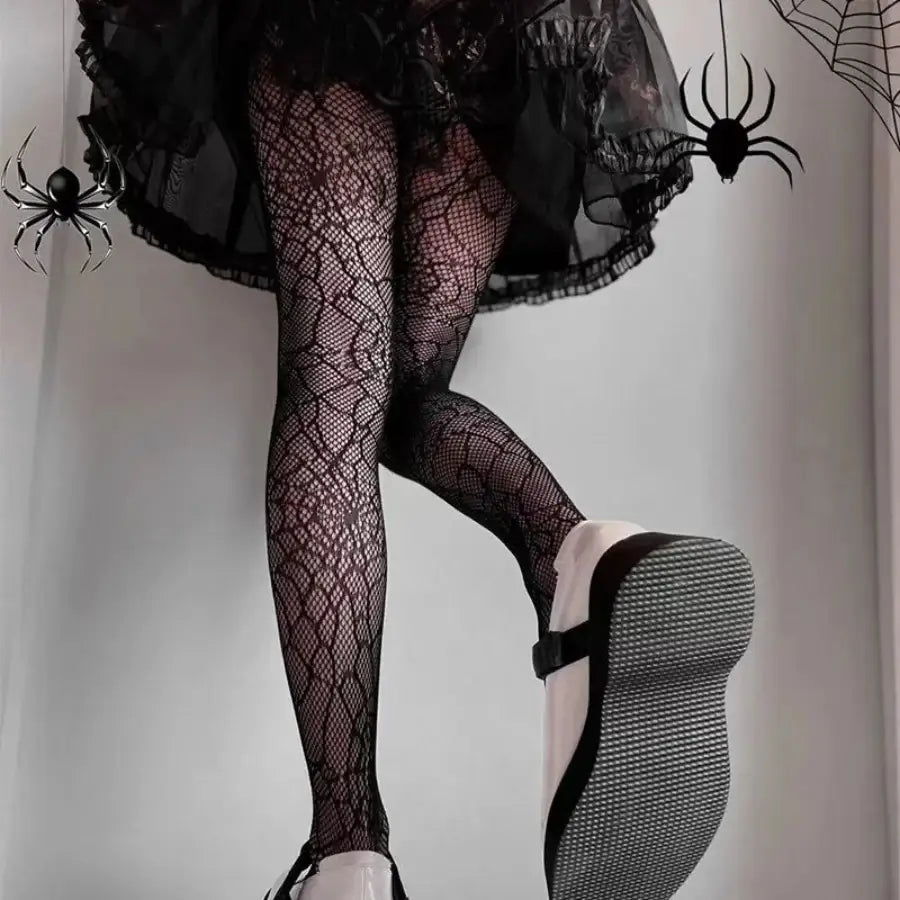Spider Web Pantyhose - One Size