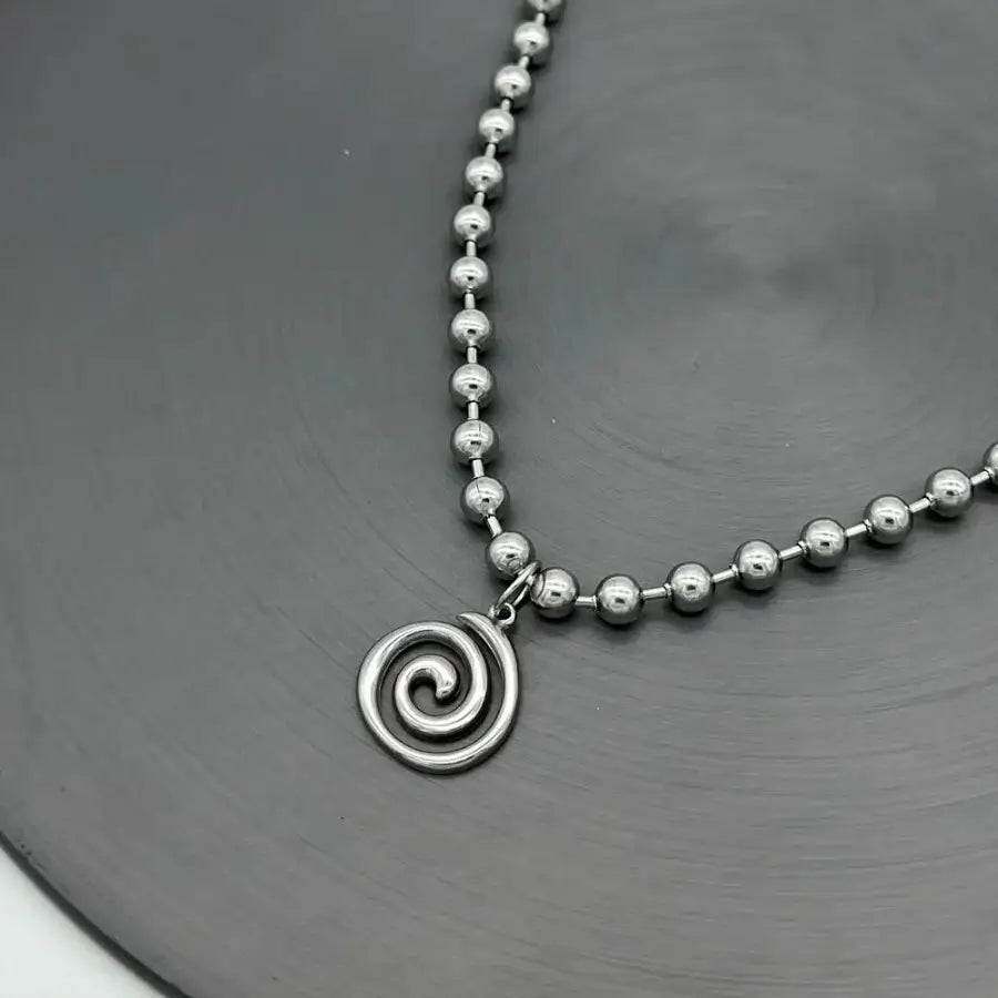 Spiral Necklace - Silver