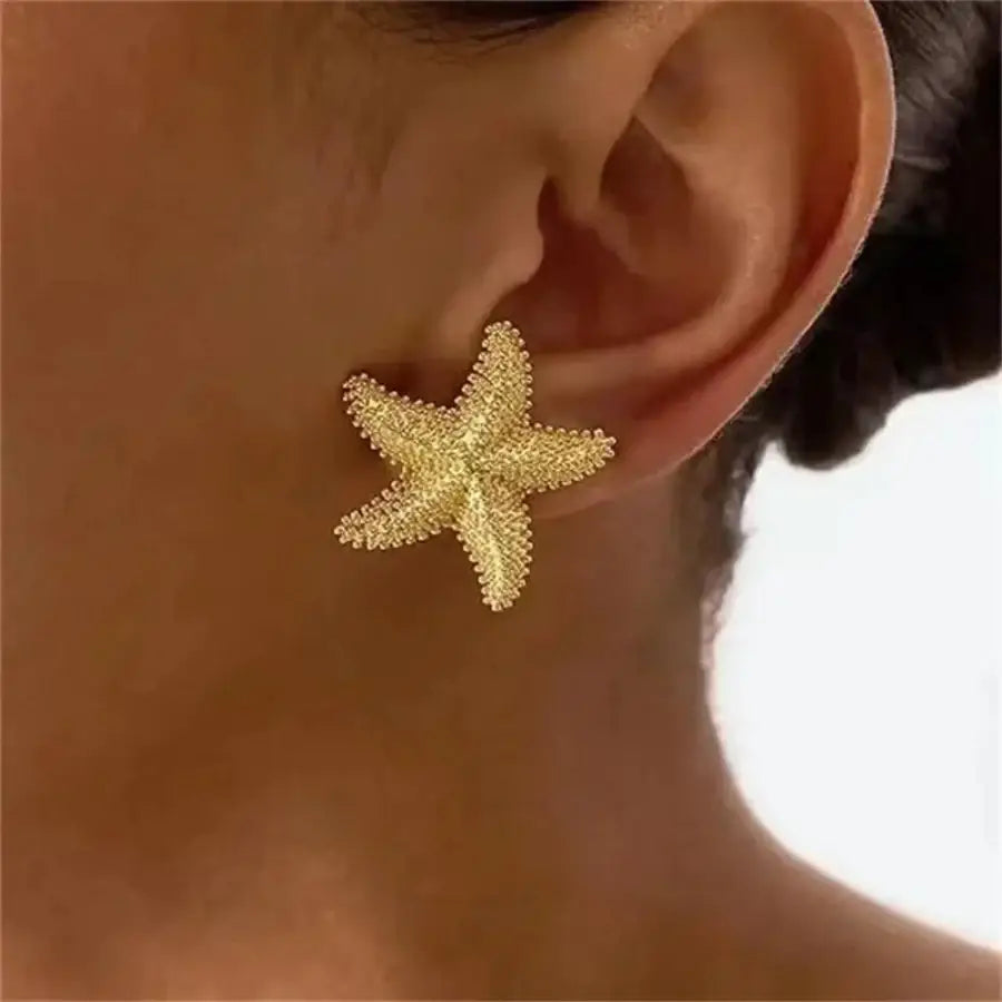 Starfish Earrings - Gold