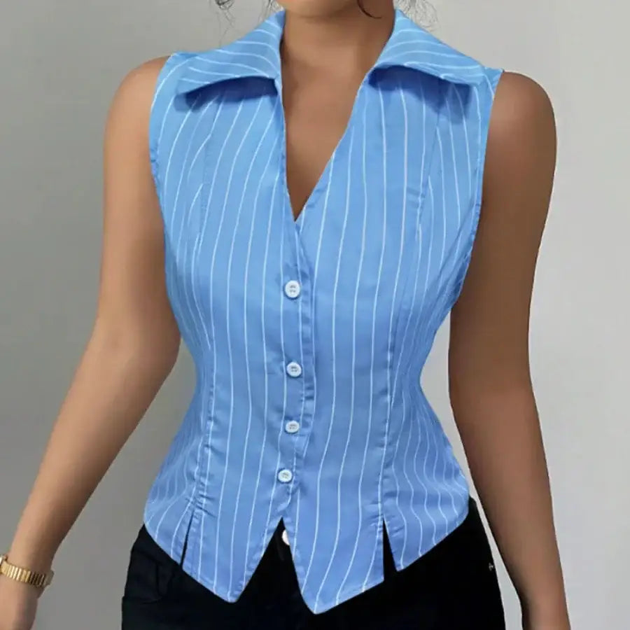 Striped Sleeveless Shirt