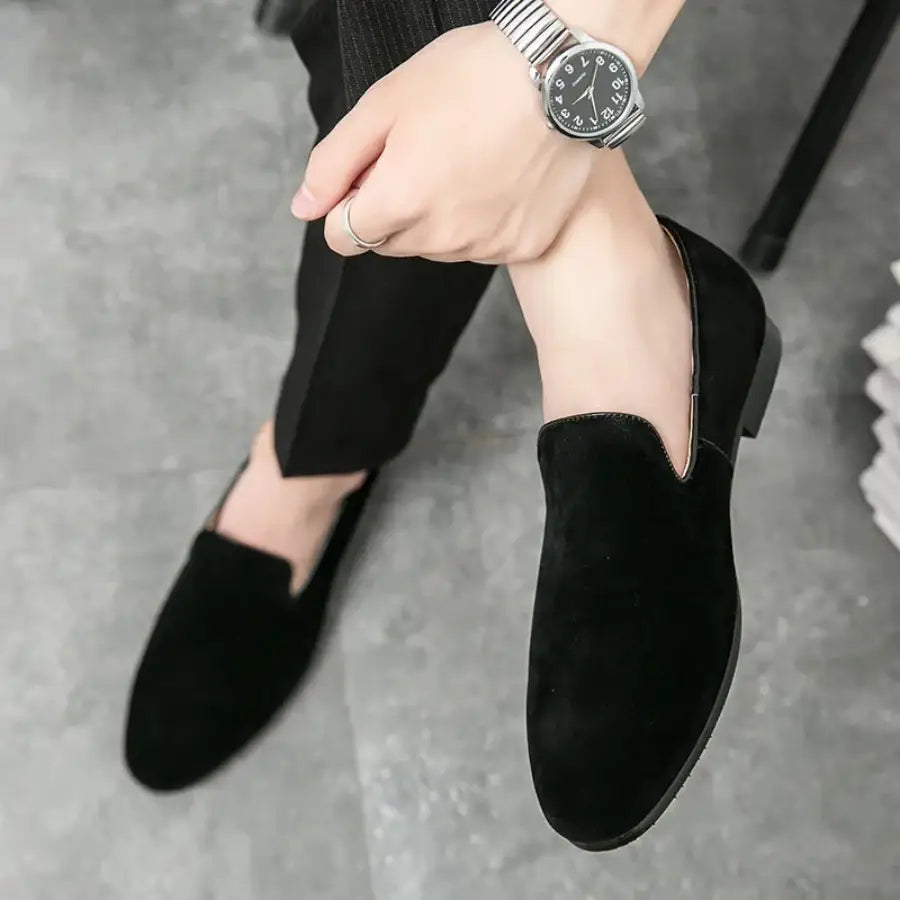 Suede Slip On Loafers