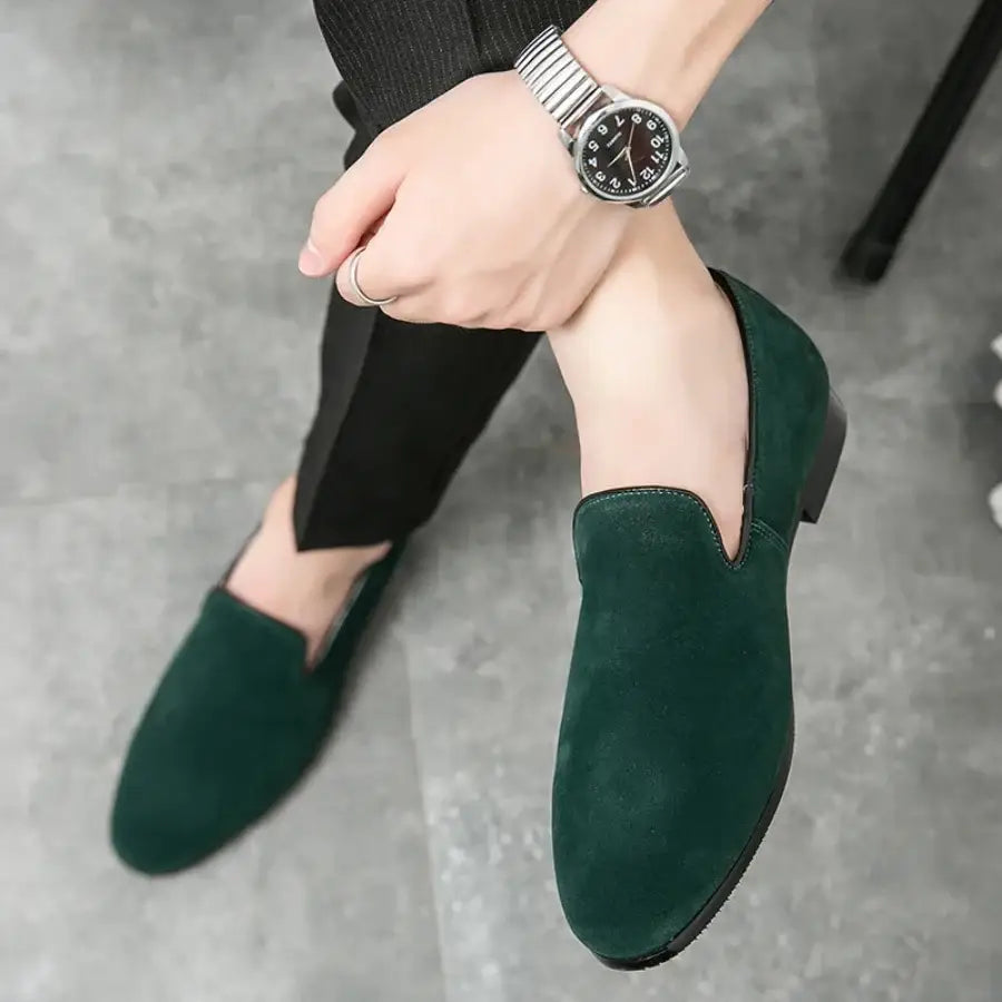 Suede Slip On Loafers