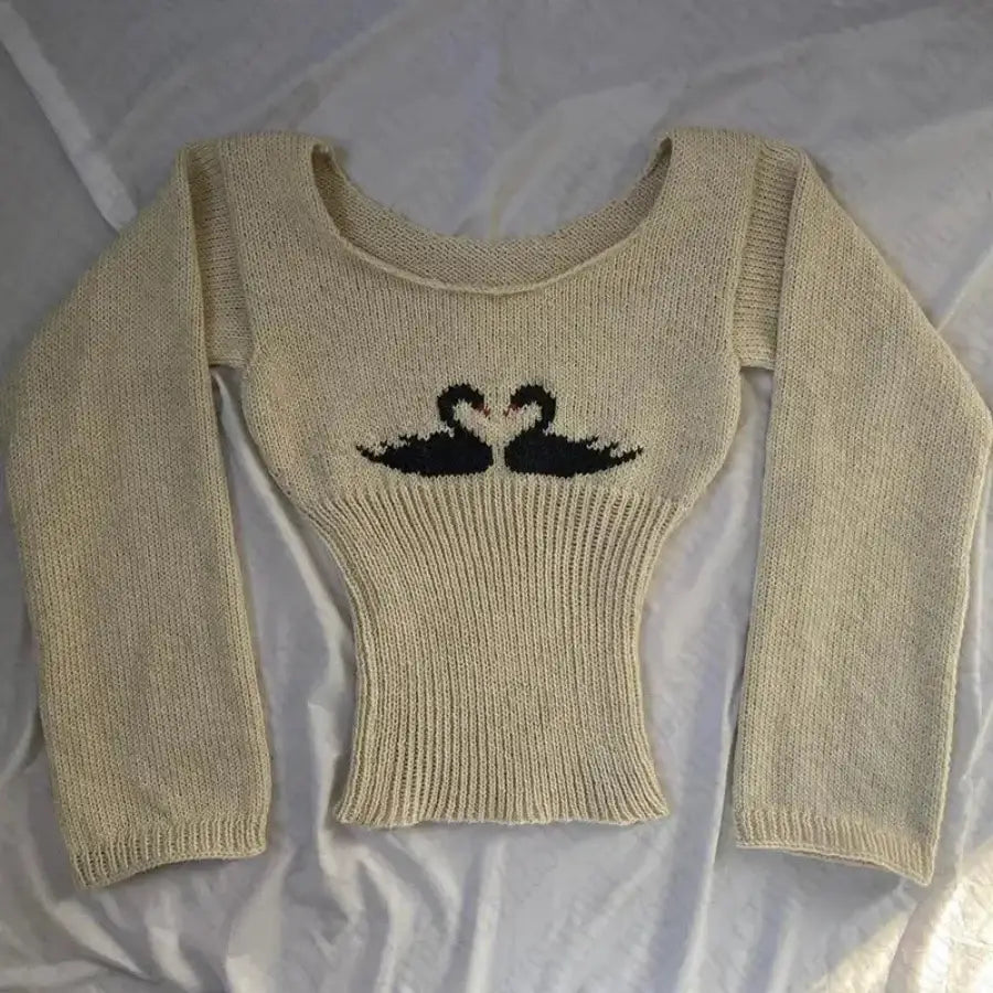Swan Sweater - Beige / S