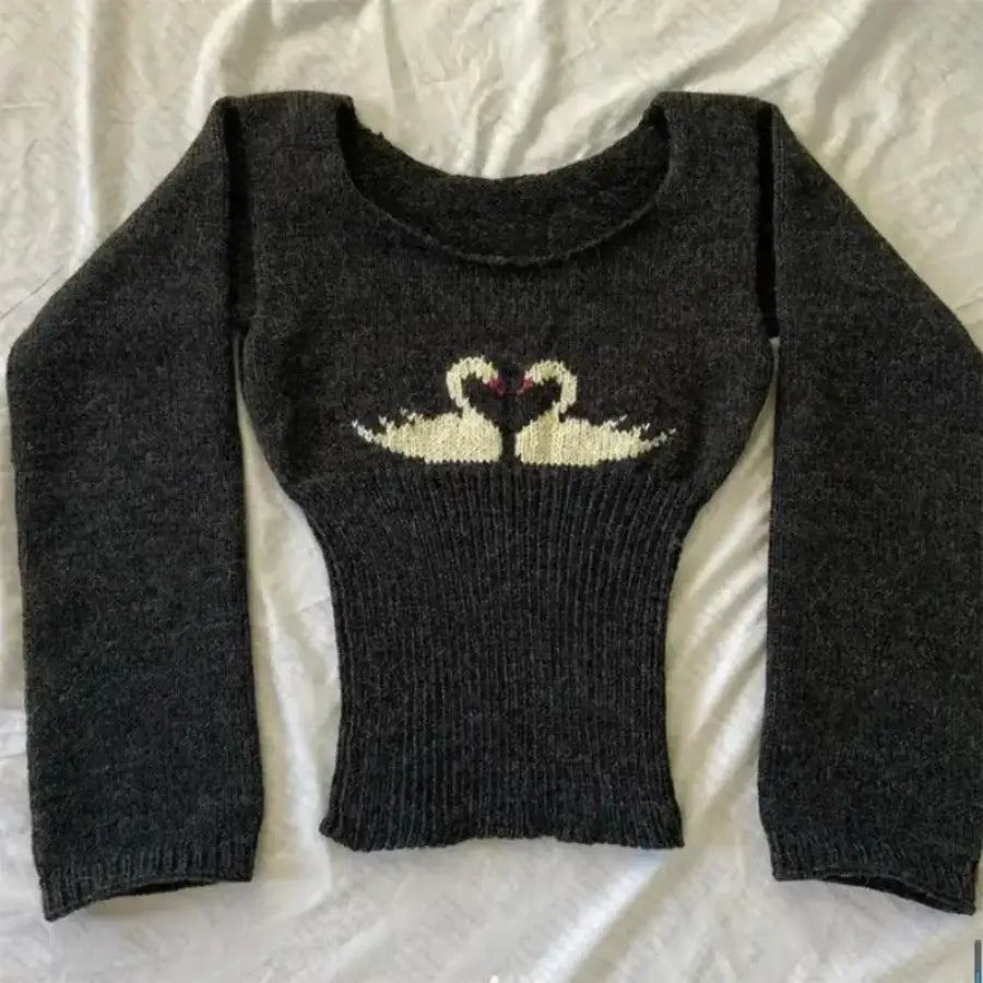 Swan Sweater - Black / S