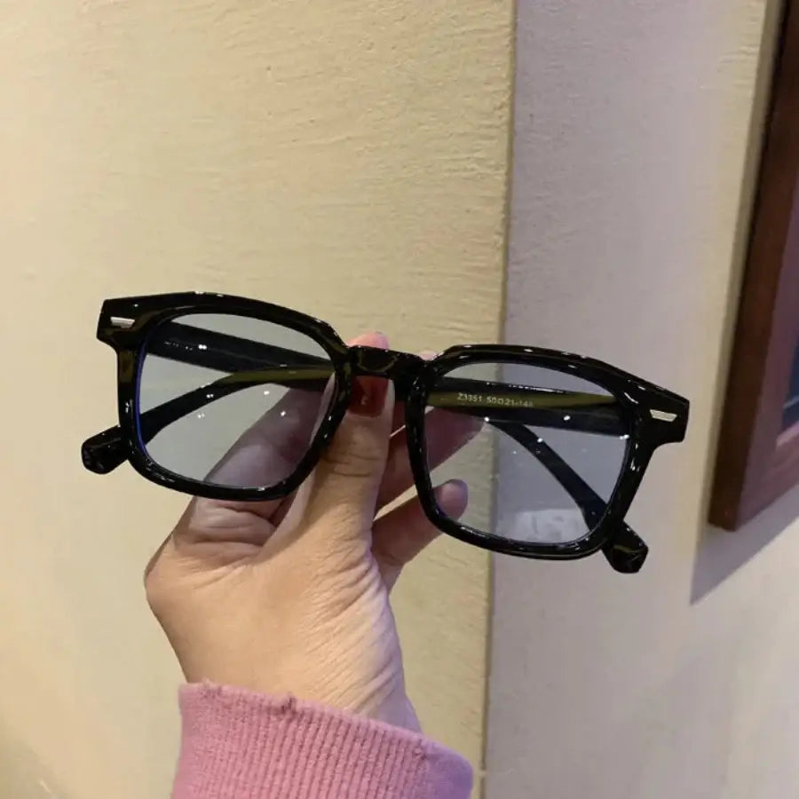 Transparent Frames Glasses Black Blue