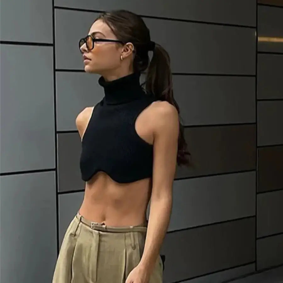 Turtleneck Crop Top - S