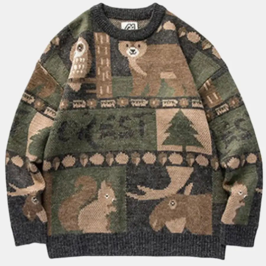 Vintage Forest Sweater - Black / M