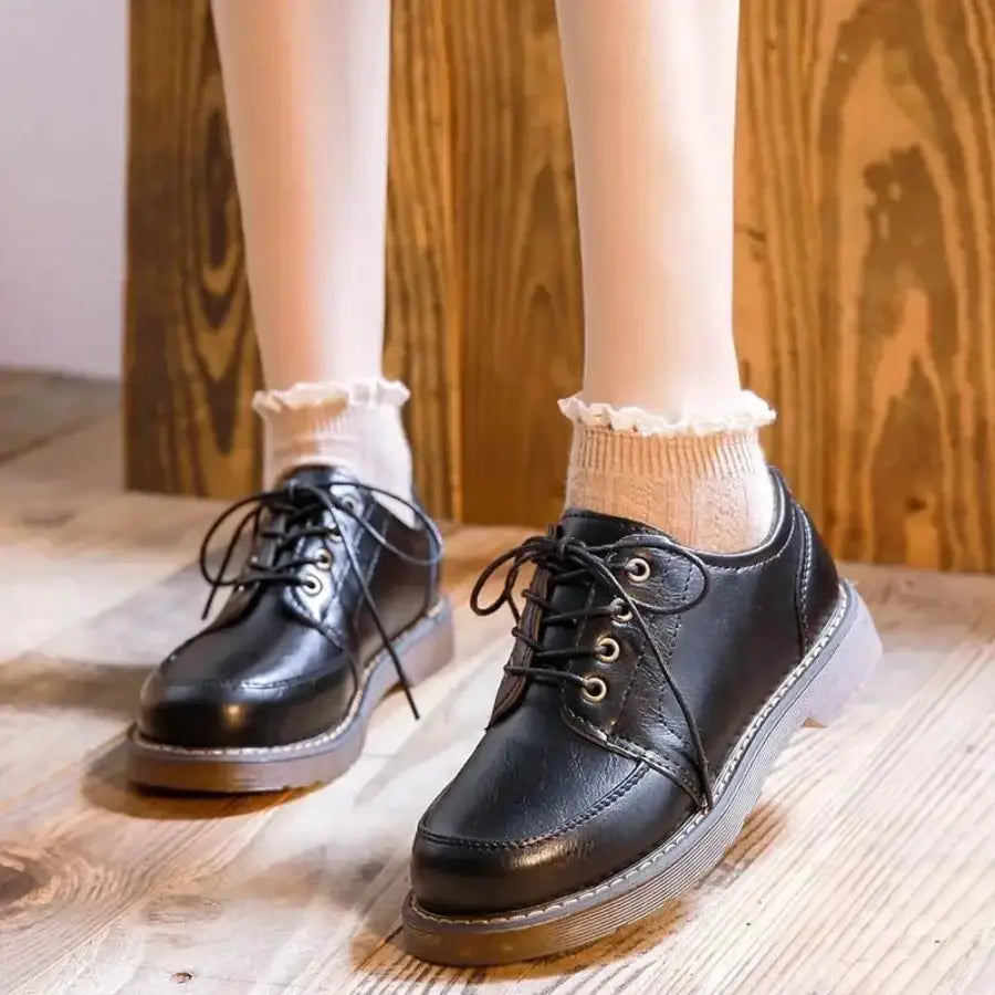 Vintage Oxford Shoes - Black / 5.5