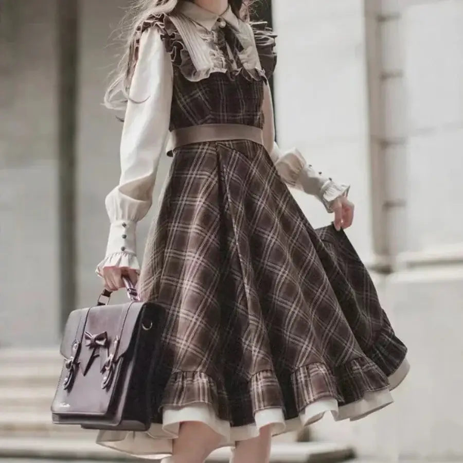 Vintage Plaid Dress