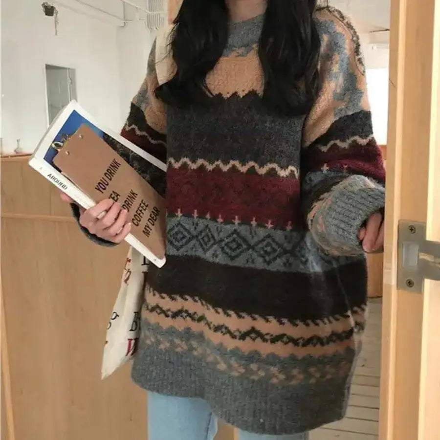 Vintage Wool Sweater - Grey / One Size