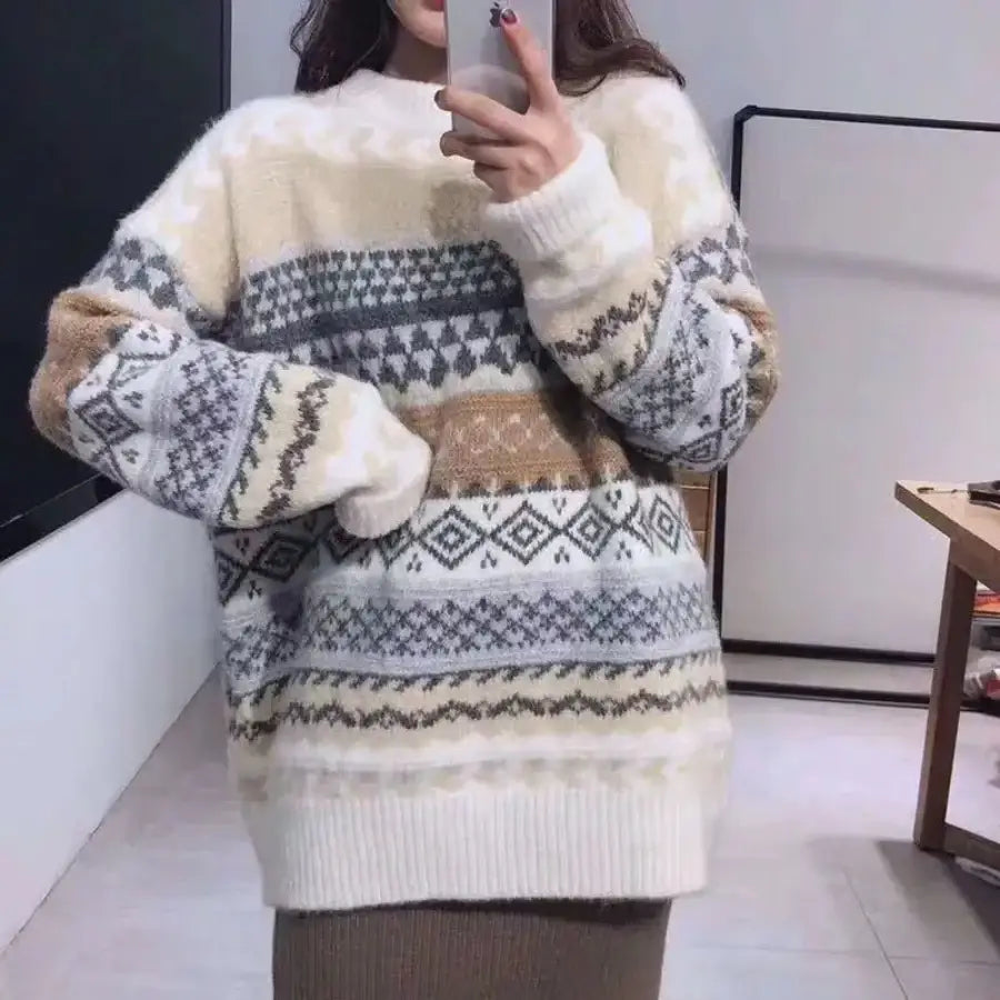 Vintage Wool Sweater - White / One Size