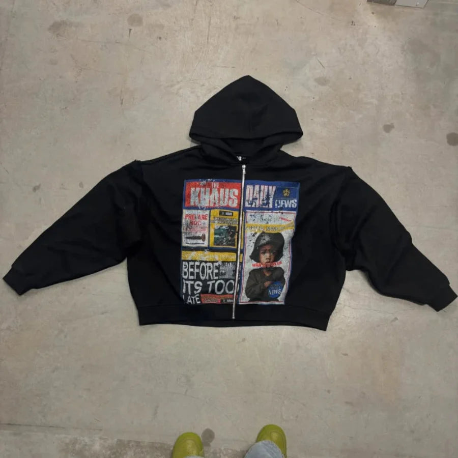 War for khaus hoodie - Black / S