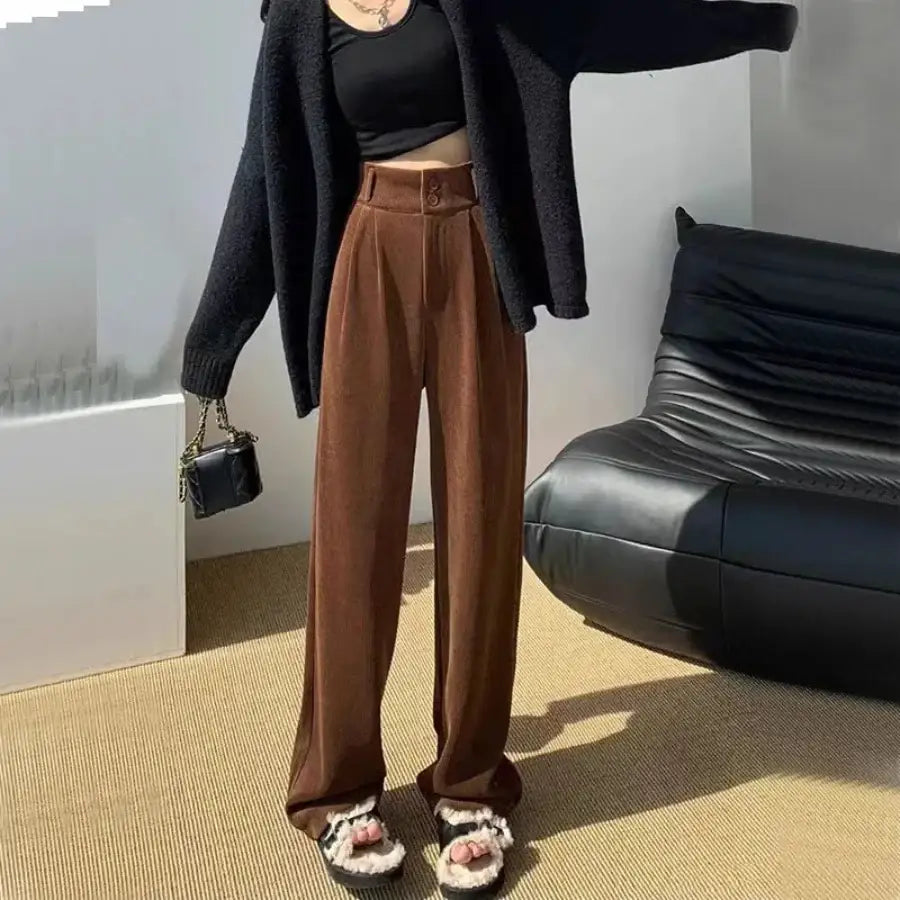 Wide Leg Corduroy Pants