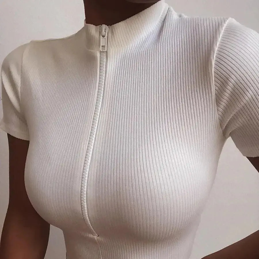 Zip Crop Top